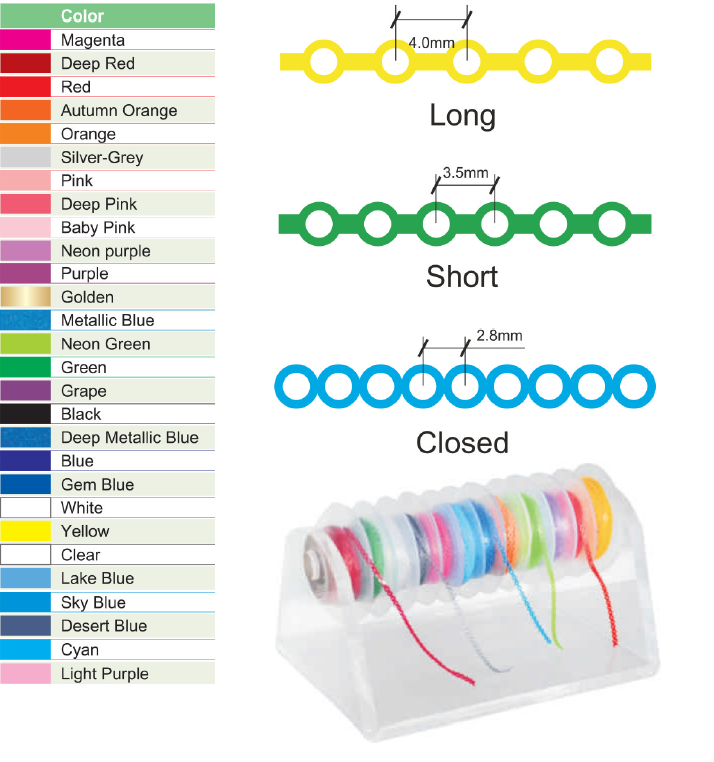 Power chain braces colors and types